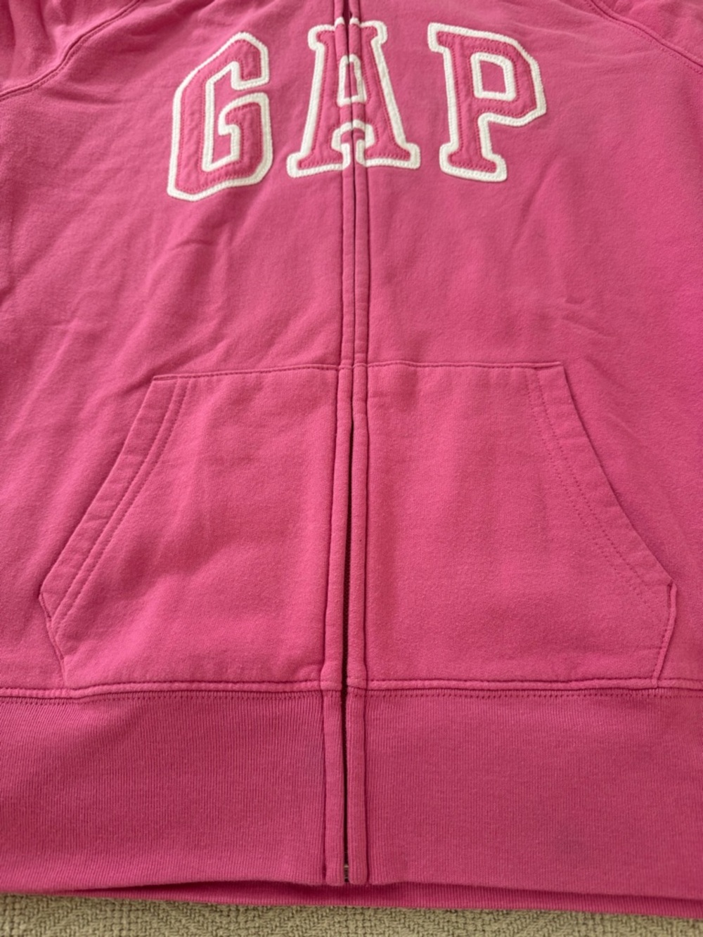 Pink Full Zip Up Gap Women’s Medium Hooded Jacket - Picture 2 of 10